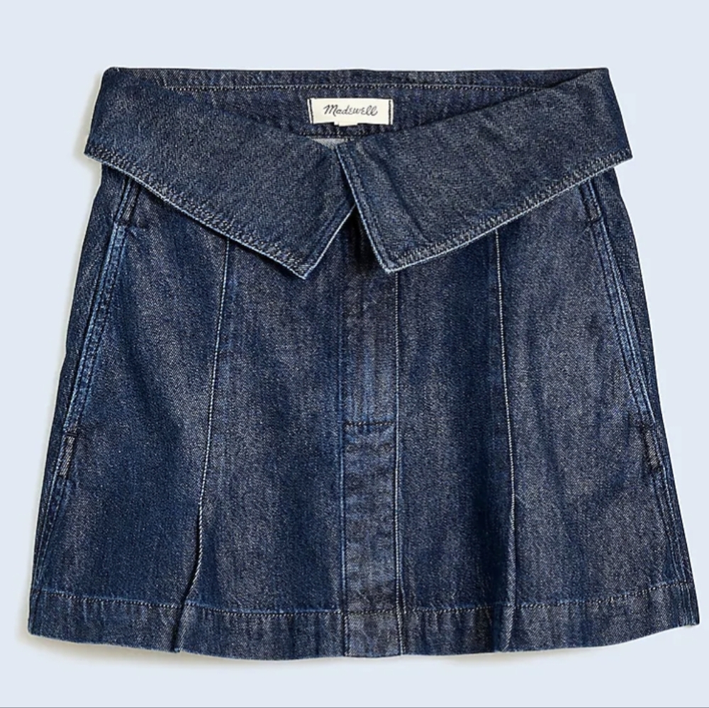 MADEWELL DENIM FOLDOVER-WAIST MINI SKIRT - Picture 4 of 5